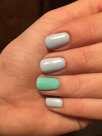 Trois, blanc, un, vert, nail art, ongles, manucure, vernis, mains, la main, La peinture