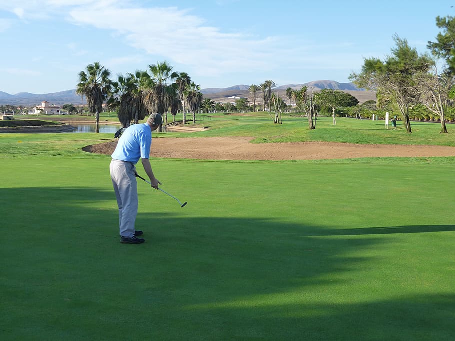 golf, fuerteventura, Dovolená, golfová dovolená, letní, zelená, volný čas, sport, tráva, životní styl, aktivita