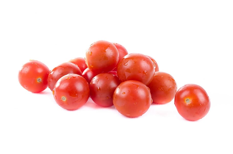 červená rajčata, Červené, rajčata, izolovaný, zralý, přírodní, recept, zelenina, Cherry rajče, salát, malý