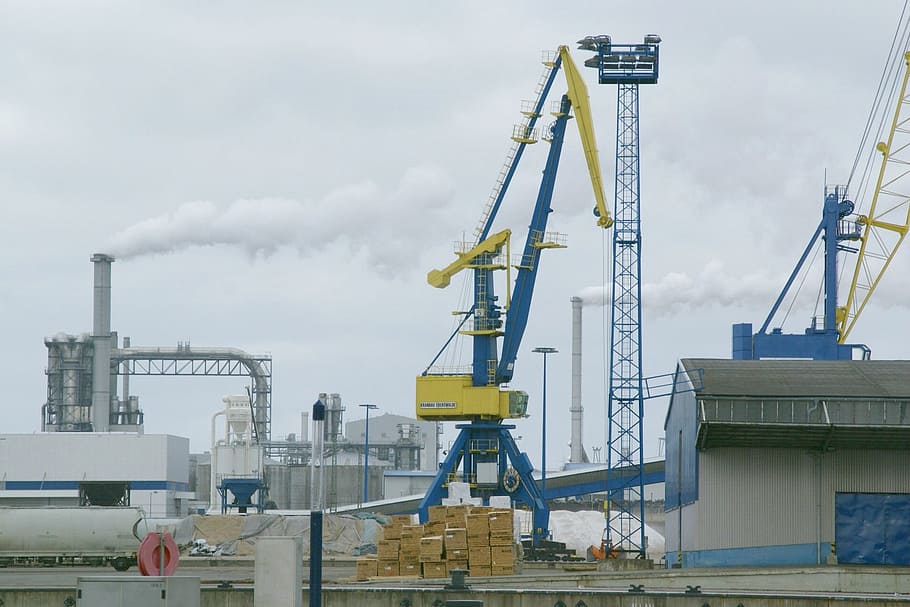 wismar, cranes, port, germany, harbor, cargo, industrial, dock, freight, industry, transport
