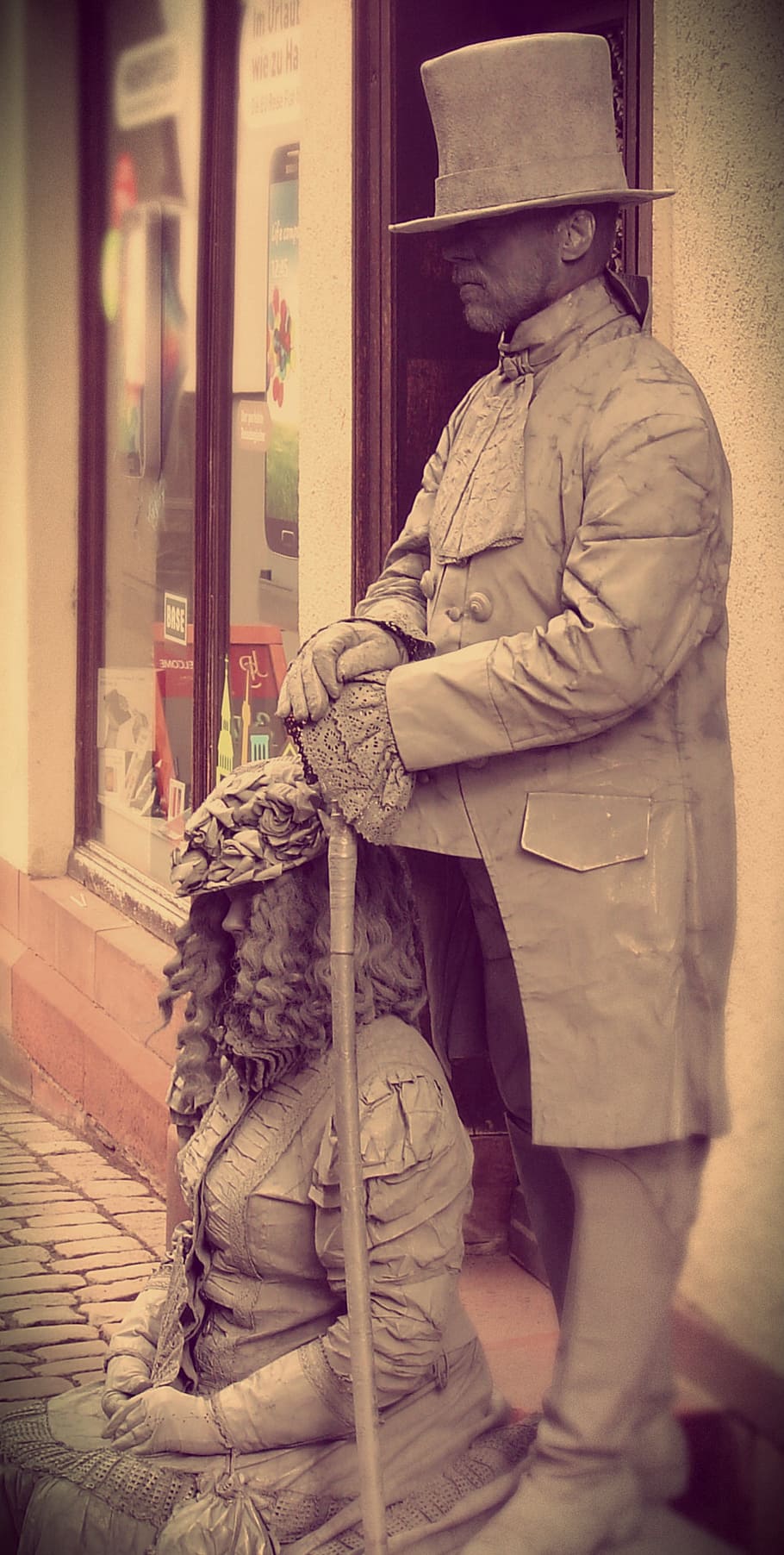Marburg, socha, člověk, postava, osobní, horního města, starý
