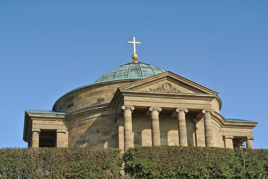 kostel, kupole, budova, sloupovitý, křesťan, římský, architektura, nebe, slavné místo, architektura a budovy, exteriér budovy