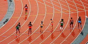 dráha, hráč na poli, připraven, událost, závod, trati a pole, běh, sport, sprint, olympijské hry, chybný start