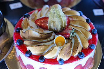 cake, eat, food, nutrition, sugared, break, lips, nibble, sensitive, young woman, orange