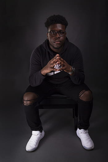 black male, african american male, portrait, adult, young, man, men, social