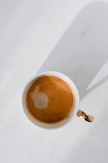 café, mármol, simplemente, mínimo, mañana, vista superior, plano, flatlay, blanco, taza