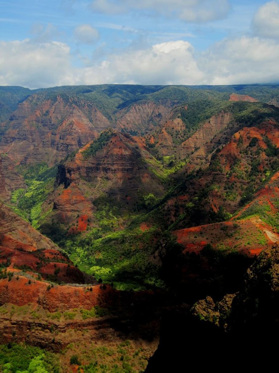 waimea kaňon, hawaii, kauai, krajina, Příroda, napali pobřeží
