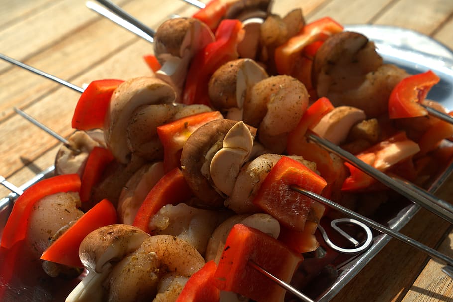 rotisserie plivat, gril, maso, grilování, grilovaná masa, oslava, zahradní slavnost, gril párty, zahrada, horký, Lahodné