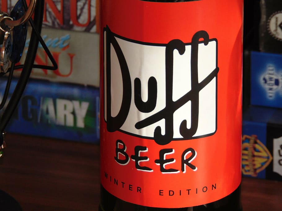 duff, pivo Duff, rodina Simpsonů