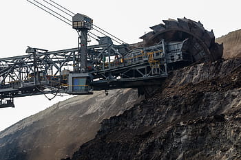 open pit mining, carbon, industry, brown coal, mining, technology, industrial plant, excavators, bucket wheel excavators, conveyor technology, inden