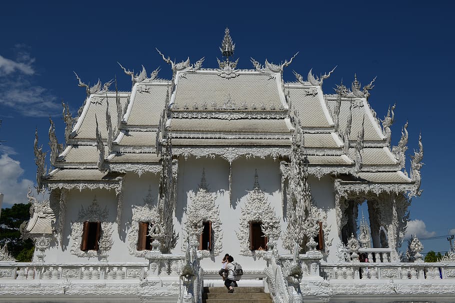 White, Temple, Thailand, Chiang Rai, white temple, asia, temple - Building, architecture, buddhism, cultures, religion