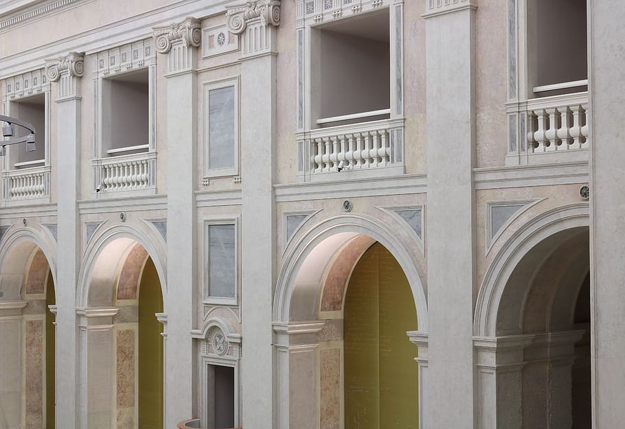 portugal, lisbon, money, museum, interior, bank, building, architecture, hall, columns, inside