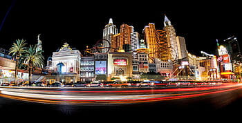 timelapse photography, white, gray, lighting building, las vegas, strip, las vegas strip, vegas, nevada, las, casino