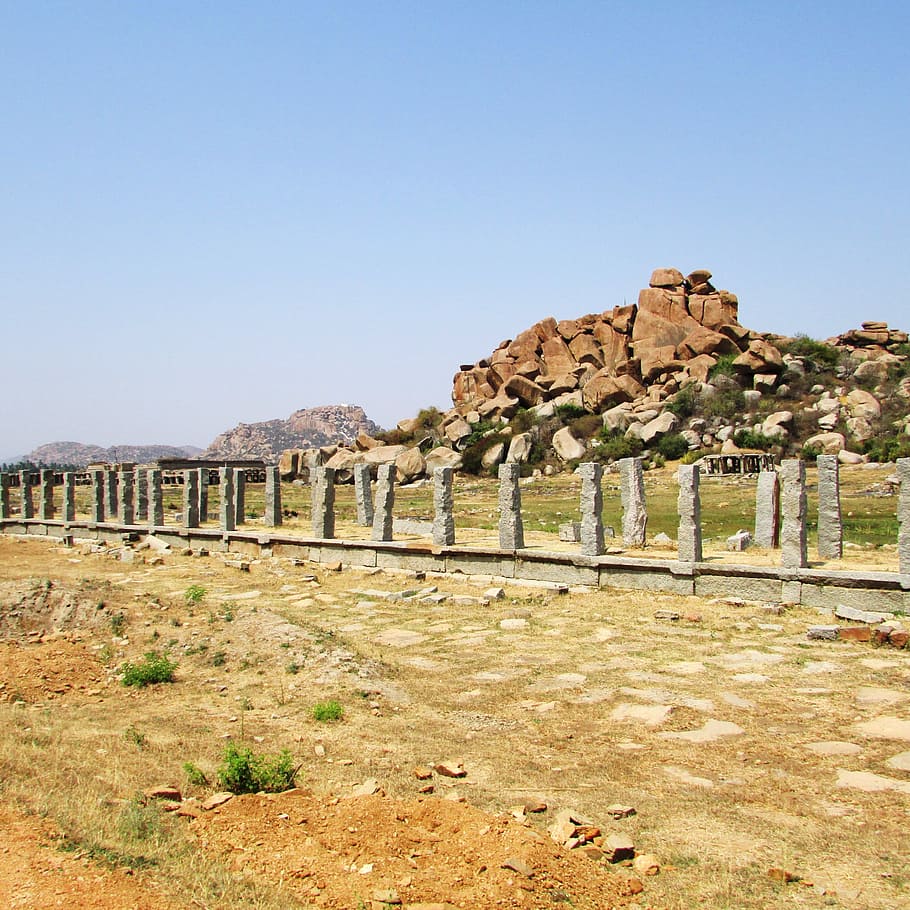 skvělý, říše vijayanagar, hampi, velká říše vijayanagar, světového dědictví UNESCO, Indie, mezník, kultura, ruiny, starý, starověké