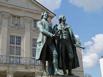 goethe, schiller, monument, weimar, art, poet, history, writer, famous, germany, places of interest