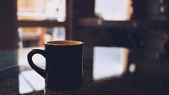 coffee, cup, black coffee cup, kitchen counter, morning coffee, hot beverage, coffee mug, coffee time, coffee break, coffee drink, coffee cup on counter