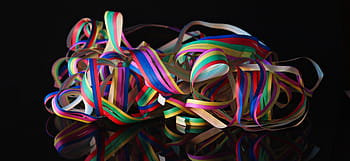 assorted-color ribbons, streamer, carnival, party, colorful, fun, deco, party articles, color, celebrate, partyaritkel