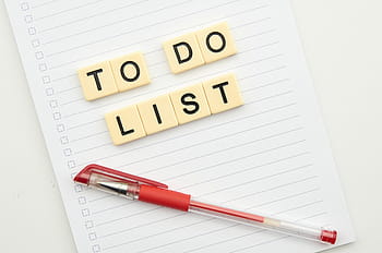 untuk, melakukan, daftar, Notepad, pena, tipografi, kata, huruf, Latar Belakang, Inggris, pesan