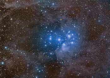 galaxy, the pleiades star cluster, pleiades, fog, kosmus, universe, night sky, mystical, astronomy, space, starry sky
