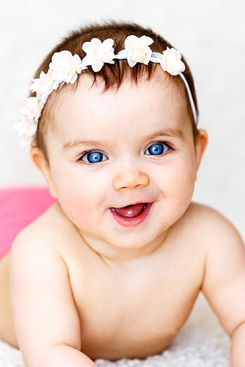 toddler, wearing, white, floral, headband, baby, girl, flower ribbon, cute, child, sweet