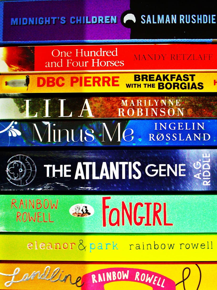 background, books, shelf, novels, literature, author, book shelf, library, read, stack of books, reading