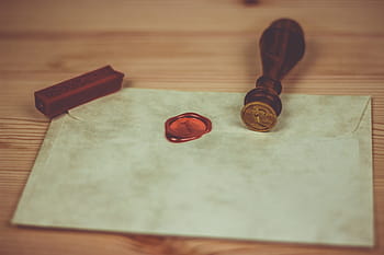 brown stamper, letters, envelope, wax, seal, post, leave, message, paper, envelopes, send