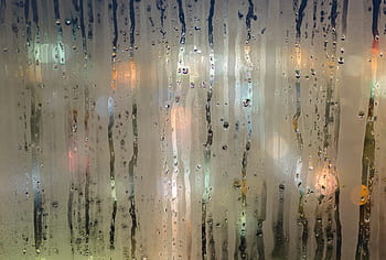 つや消し、 ガラス、 水、 滴、 水分、 湿った、 窓、 雨が降って、 霧、 都市、 雨