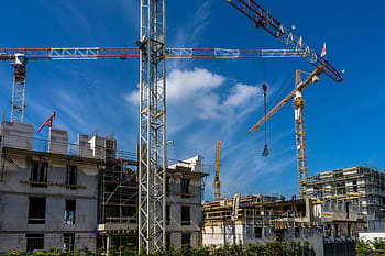 jeřáb, budova ve výstavbě, místě, architekt, Stavební práce, budova, stavba domu