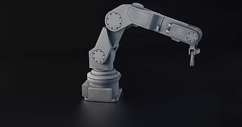 šedý průmyslový stroj, robot, robotické rameno, silný, stroj, sochařství, simulace, programování, Modelka, animace, výrobní