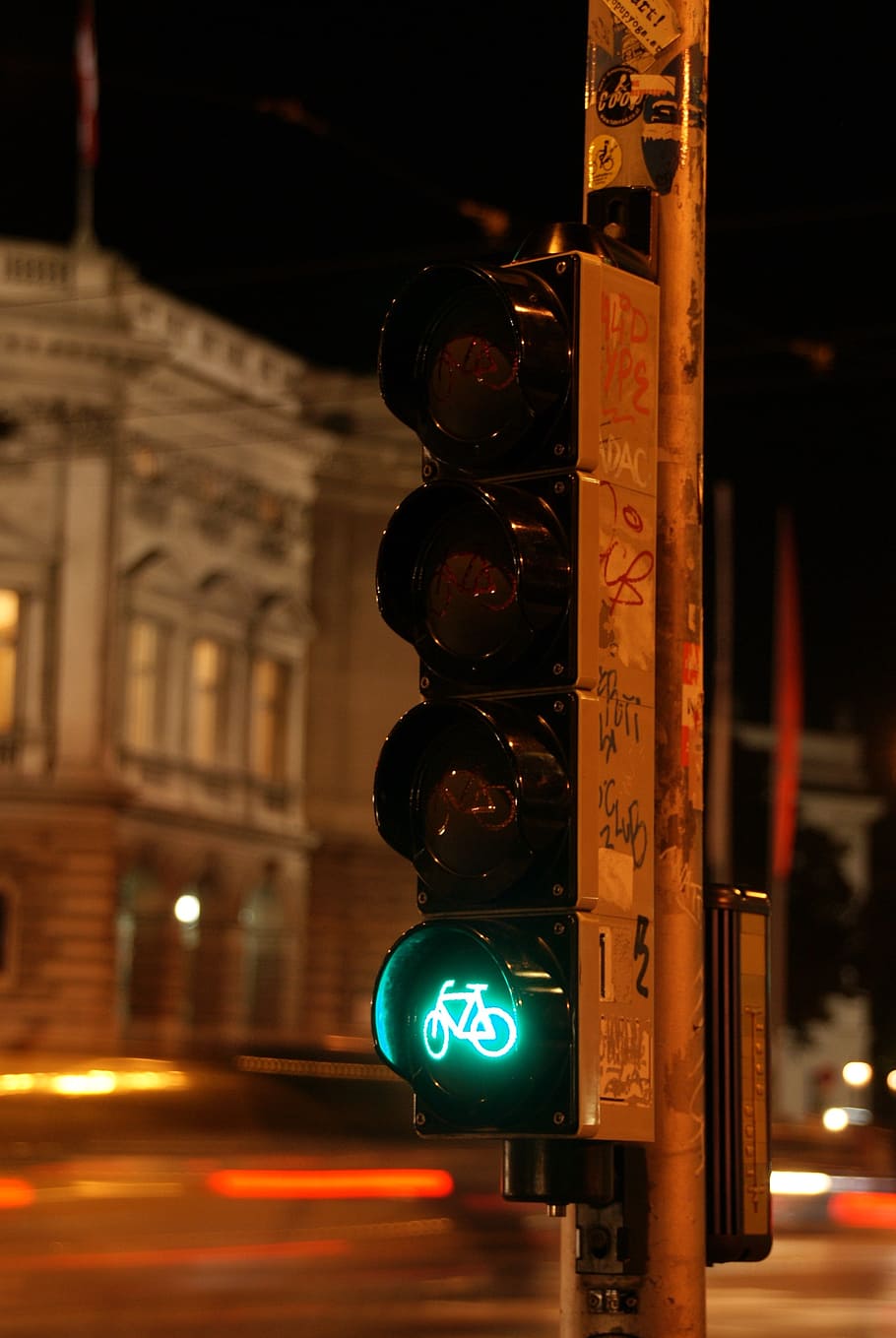 city, night, traffic lights, traffic, light, cycle, urban, city night, metropolitan, city at night