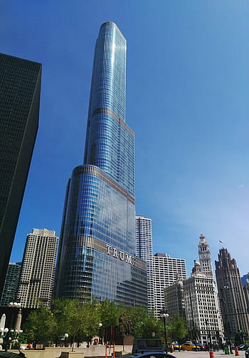 trump building, chicago, skyline, trump tower, architecture, city, urban, cityscape, downtown, tower, skyscraper