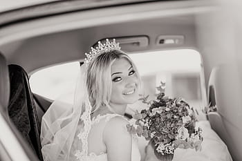 šaty, svatební nevěsta, lidé, svatba, nevěsta, ženy, ženatý, auto, elegance, dospělý, krása
