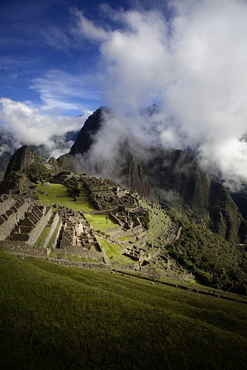 ancient, clouds, historical site, landscape, mountain, peru, ruins, sky, south america, tourist attraction