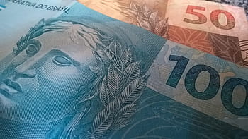 two, 100, 50 euro banknotes, Money, Brazilian Currency, Ballots, real, salary, fifty dollars, 100 real, economy