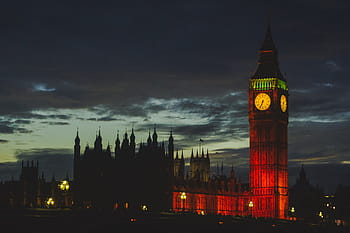 big, ben, night, Big Ben, London, at night, urban, city, houses Of Parliament - London, city Of Westminster, london - England