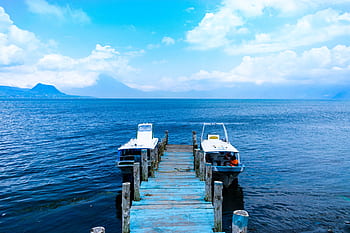 guatemala, lake, landscape, volcano, atitlan, nature, solola, mountains, travel, sky, water