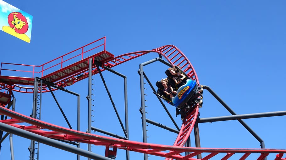 Roller Coaster, Fun, Theme Park, adrenaline, pleasure, speed, height, lust for life, pleasure-ground, action, attraction