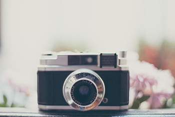 Fotoaparát, starý, vinobraní, film, objektiv, analogový, závěrky, iso, clona, manuál