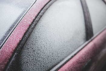 merah, mobil, Frost, mobil merah, latar belakang, musim dingin, dingin, es, Kendaraan darat, transportasi, close-up