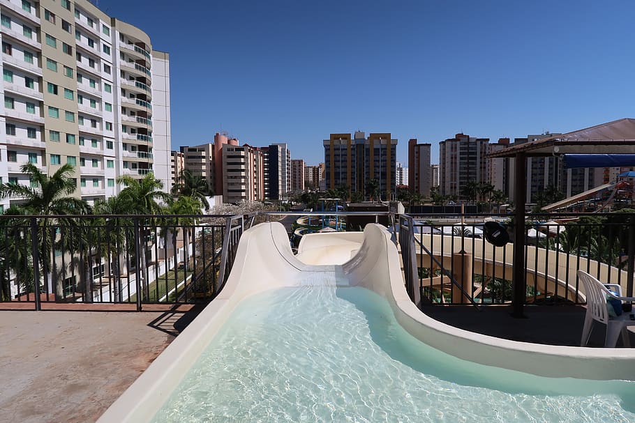club, caldas novas, pools, hot water, goiás, brazil, toy, tourism, tobogganing, waterslide, water park