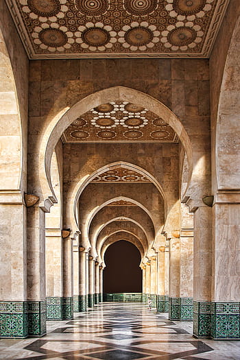 gray concrete pillars, Morocco, Mosque, Building, Casablanca, muslim, marrakech, hassan ii, north africa, religion, travel