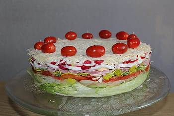 saláta, torta, falatozás, party, saláta torta, egészséges, eszik, finom, Frisch, zöldségek, élelmiszer