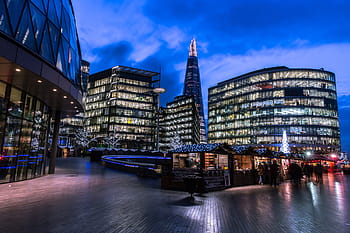 přijata, londýnský rozvoj, centrální, Londýn., zachytil, kánon 6d, 6d, noční záběr, více london, rozvoj, centrální Londýn