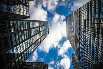arkitektur, bygninger, infrastruktur, skyskraber, tårn, skyer, himmel