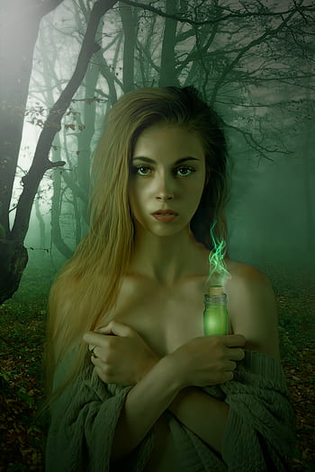 absinthe, fairy, green, green fairy, witch, fantasy, dark, gothic, portrait, fantasy portrait, female