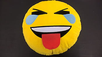 smějící se, emoji, plyš, polštář, emotikonu, carita, smajlík smích, smích, emojis, plyšové hračky