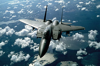 gray, jet fighter, clouds, daytime, fighter jet, jet, aircraft, army, military, war, fight
