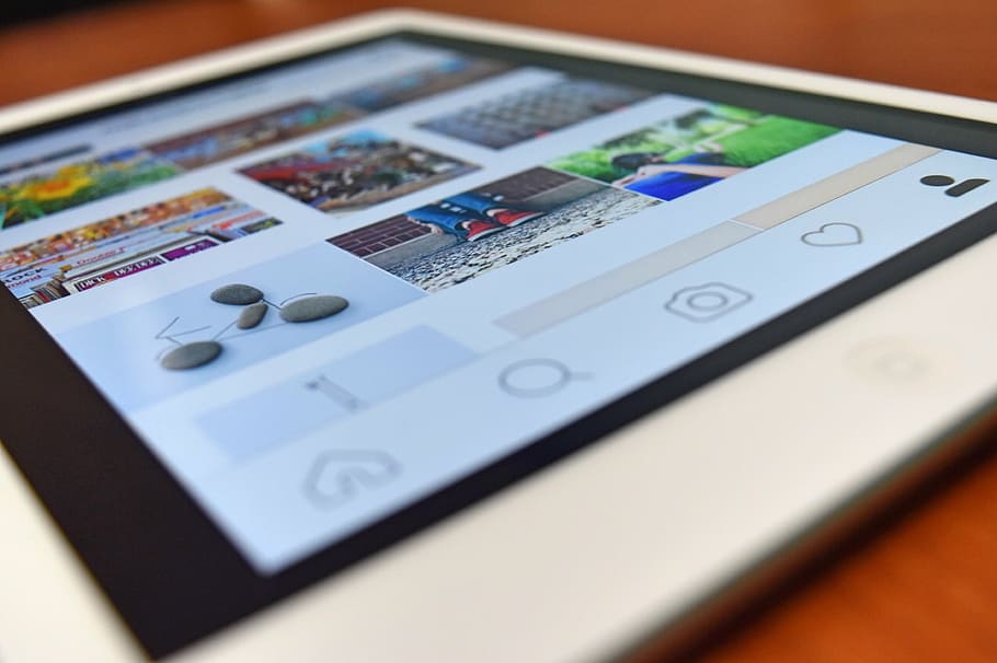 biały, ipad, brązowy, powierzchnia, instagram, tablet, urządzenie, technologia, cyfrowy