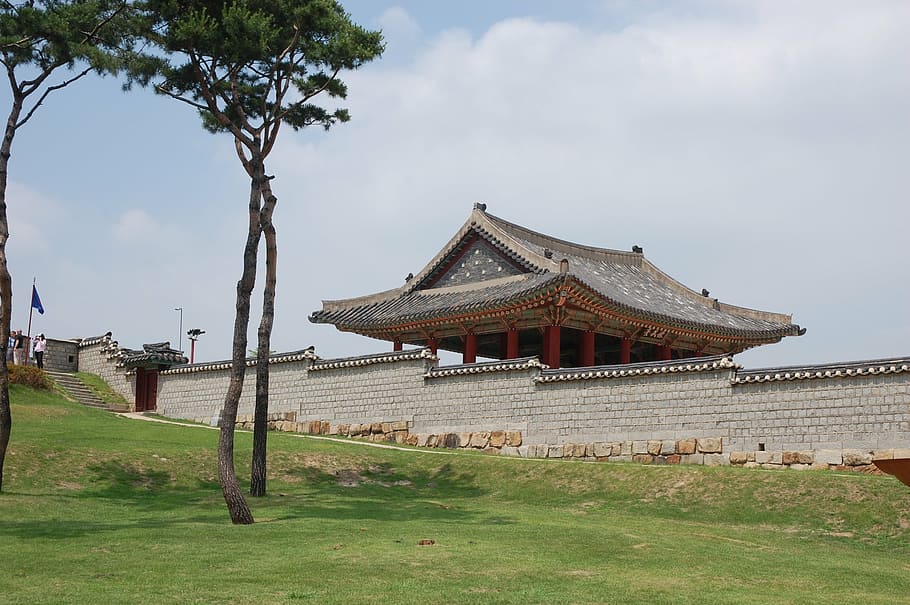 palace, south korea, suwon, landscape, traditional, asia, history, cultures, architecture, ancient, famous Place