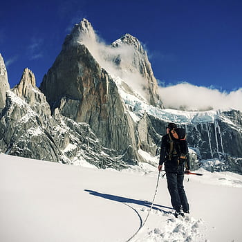 nature, people, man, ski, glide, snow, winter, cold, weather, sport, white
